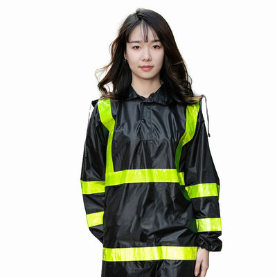 BSCI Approved High Vis Rain Coat , 110*65cm pU rain coat OEM Available