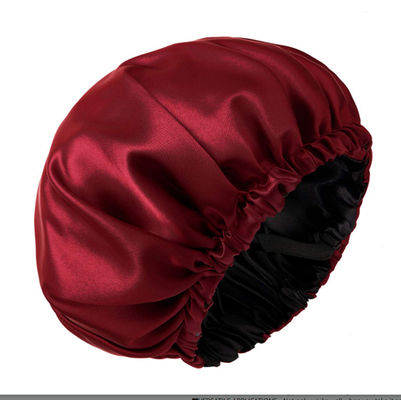 BSCI Approved satin sleep bonnet curly hair RPET Material Reversible