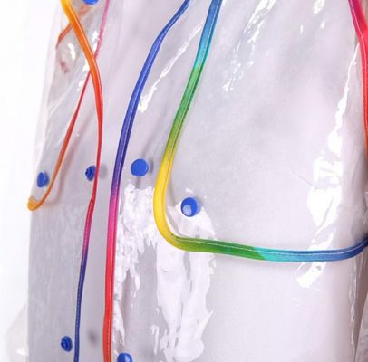 Multiapplication Transparent Kids Raincoat Poncho Plastic EVA Material