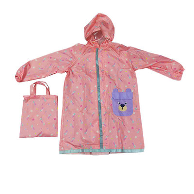 750*500mm Kids Lined Raincoat Multistyle Multioccasion Polyester Material