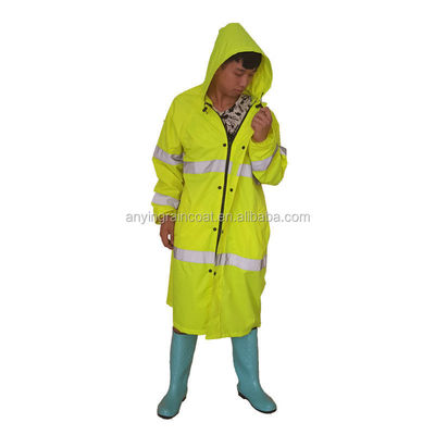 EN71 Standard Adults Rain Coats PEVA Material reflective rain poncho Hiking