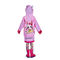 Cartoon Printed Girls Pink Waterproof Coat Wearproof Dustproof Nontoxic