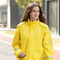 PU Women'S Waterproof Raincoat With Hood Retractable Multiapplication