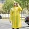 Reusable Fashion EVA Transparent Custom Plastic Rain Coat Waterproof Yellow Raincoat