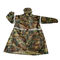 BSCI Approved Camouflage Rain Poncho , Mens Long Waterproof Raincoat