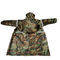 BSCI Approved Camouflage Rain Poncho , Mens Long Waterproof Raincoat