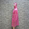PVC Women'S Full Length Raincoat With Hood 0.15mm Thickness