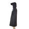 Reusable Black PU Raincoat Hooded Waterproof Multifunctional