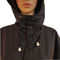 Reusable Black PU Raincoat Hooded Waterproof Multifunctional