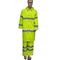 high visibility Yellow Waterproof Jacket 100% PE Reappliable Concealed stud