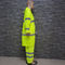 high visibility Yellow Waterproof Jacket 100% PE Reappliable Concealed stud