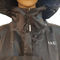 Black TPU Raincoat Hooded Multicolor Water resistant For Biker