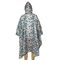 Waterproof Reusable Custom Bicycle Camouflage Polyester Rain Poncho For Adults