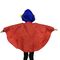 Red Lined Kids Raincoat , 0.11mm Waterproof Ponchos For Festivals