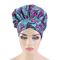 African Style Waterproof Hair Bonnet , OEM shower cap satin lined bilayered