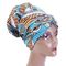 African Style Waterproof Hair Bonnet , OEM shower cap satin lined bilayered